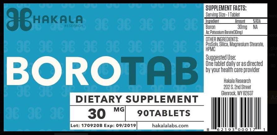 BoroTab 30mg, 90 tabs
